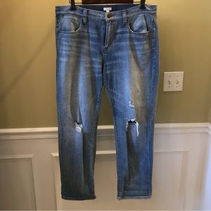 J Crew Distressed Jeans, Size 32